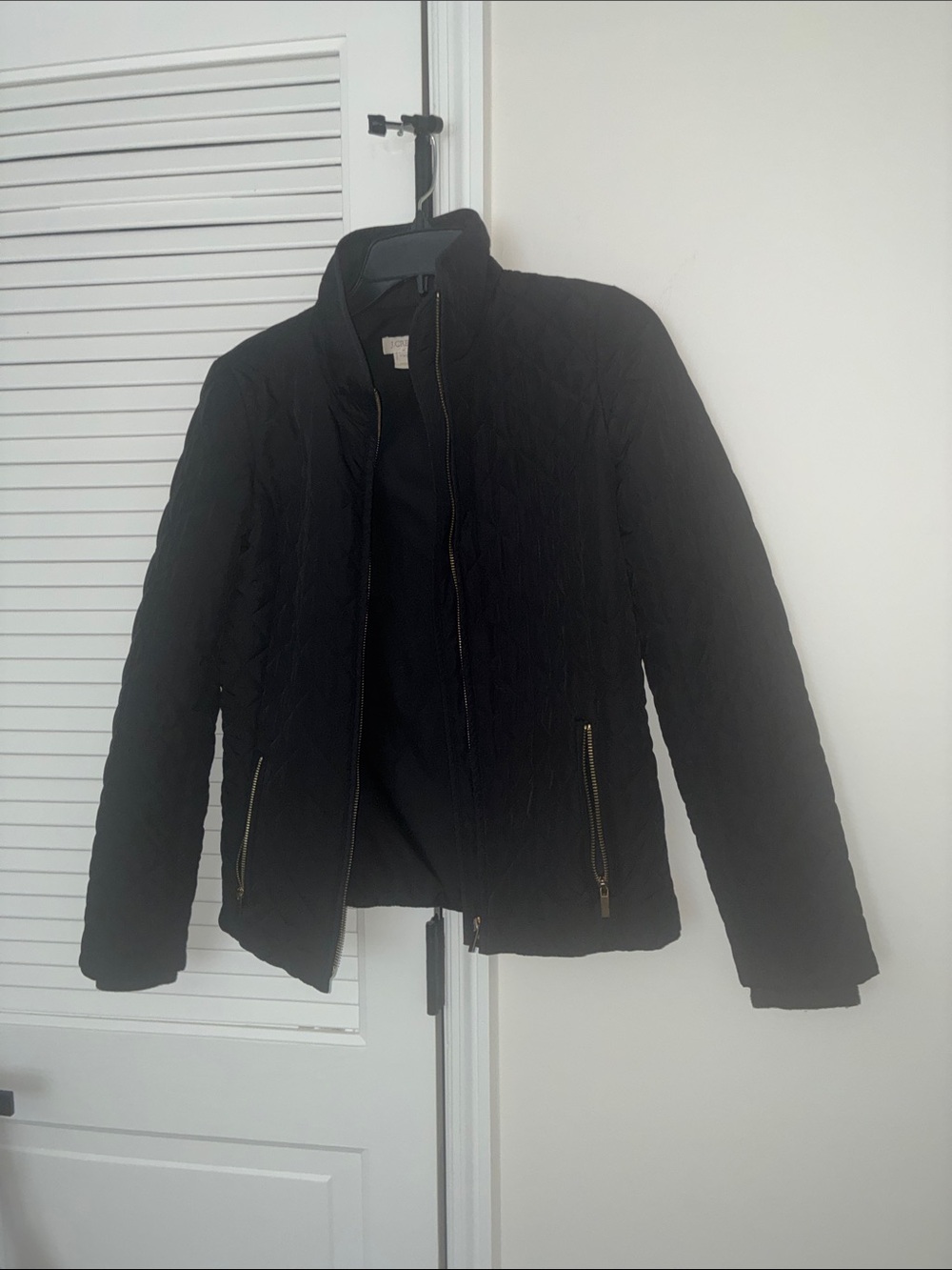 J. CREW Quilted Jacket in Black-Lightweight